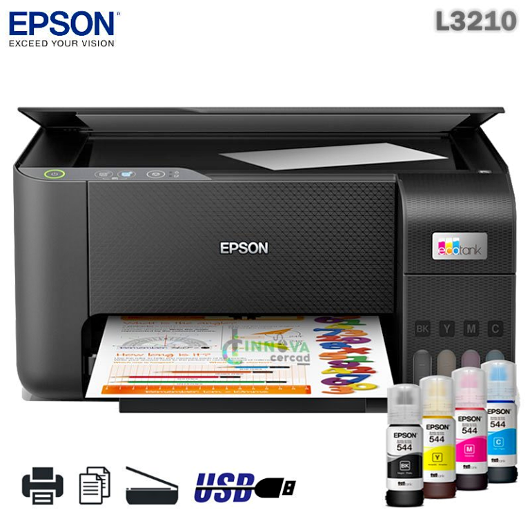 Impresora Epson Multifuncional Ecotank L3210 Compubrother 4952
